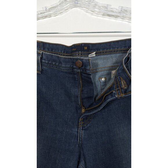 J Crew Womens Sz 14 Straight Leg Jeans Medium Wash High Rise Retro Classic - Picture 7 of 9